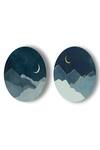 Shop_The Art House_Multi Color Canvas Digital Print Moon Light Painting Set Of 2_Online_at_Aza_Fashions