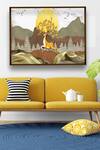 Buy_The Art House_Multi Color Canvas Digital Print Deer Abstract Painting_at_Aza_Fashions