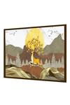 Shop_The Art House_Multi Color Canvas Digital Print Deer Abstract Painting_Online_at_Aza_Fashions