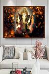 Buy_The Art House_Multi Color Canvas Handmade Abstract Lord Ganesha Painting_at_Aza_Fashions