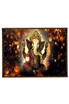 The Art House_Multi Color Canvas Handmade Abstract Lord Ganesha Painting_Online_at_Aza_Fashions