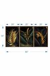 Shop_The Art House_Multi Color Canvas Handmade Abstract Leaf Painting Set Of 3_Online_at_Aza_Fashions