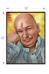 Shop_The Art House_Multi Color Canvas Digital Print Guruji Portrait Painting_Online_at_Aza_Fashions