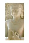 The Art House_Multi Color Canvas Digital Print Marble Buddha Paintings Set Of 3_Online_at_Aza_Fashions