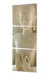 Buy_The Art House_Multi Color Canvas Digital Print Marble Buddha Paintings Set Of 3_Online_at_Aza_Fashions