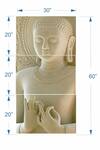 Shop_The Art House_Multi Color Canvas Digital Print Marble Buddha Paintings Set Of 3_Online_at_Aza_Fashions
