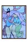 The Art House Multi Color Canvas Digital Print Abstract Radha Krishna Painting Online at Aza Fashions The Art House_Multi Color Canvas Digital Print Abstract Radha Krishna Painting_Online_at_Aza_Fashions