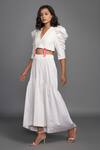 Buy_Deepika Arora_White Ponte Roma Co-ord Dress_at_Aza_Fashions