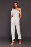 Buy_Deepika Arora_White Roma Sequins One Shoulder Bodysuit And Pant Set_Online_at_Aza_Fashions