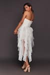 Shop_Deepika Arora_White Roma Embellished Sequins Sweetheart Neck Corset Top And Ruffle Skirt Set _Online_at_Aza_Fashions