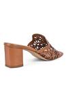 Vanilla Moon_Brown Dallas Laser Cut Block Heels _Online_at_Aza_Fashions