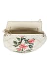 Shop_The Leather Garden_White Embroidery Dandelion Beaded Potli Bag _Online_at_Aza_Fashions