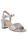 Buy_Vanilla Moon_Silver Danny Braided Block Heels_at_Aza_Fashions