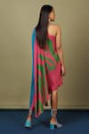 Shop_Nautanky_Blue Natural Crepe Asymmetric One Shoulder Draped Dress _at_Aza_Fashions