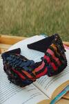 Buy_Babita Malkani_Multi Color Sequins Striped Headband _Online_at_Aza_Fashions