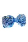 Babita Malkani_Blue Embellished Ombre Sequin Organza Headband _Online_at_Aza_Fashions