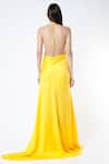 Shop_Deme by Gabriella_Yellow Satin Plain Halter Backless Gown _at_Aza_Fashions