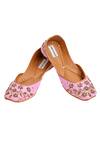 Shop_Label Deepti Bajaj_Purple Embroidered Juttis _at_Aza_Fashions