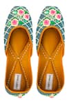 Buy_Label Deepti Bajaj_Blue Embroidered Juttis 