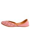 Shop_Label Deepti Bajaj_Pink Embellished Juttis_Online_at_Aza_Fashions