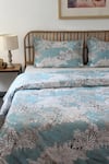 Buy_House This_Blue 100 % Cotton Printed Double Duvet Cover _at_Aza_Fashions