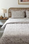 Buy_House This_Grey 100 % Cotton Printed Double Duvet Cover _at_Aza_Fashions