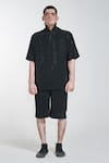 Buy_Itrh_Black  Lining Butter Embellished T-shirt And Short Pant Set  _Online_at_Aza_Fashions