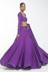 Itrh_Purple Crepe Embellished Crystal Sweetheart Neck Lehenga Set _Online_at_Aza_Fashions