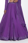 Itrh_Purple Crepe Embellished Crystal Sweetheart Neck Lehenga Set _at_Aza_Fashions