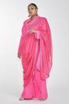 Buy_Itrh_Pink And Organza Lining Butter Blazer Pant Set With Dupatta_Online_at_Aza_Fashions