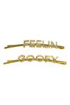 Shop_Hair Drama CO_Gold Crystal Slogan Hair Pins Set Of 2_at_Aza_Fashions