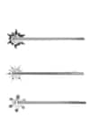 Hair Drama Co_Silver Crystals Frozen Snow And Ice Hair Pins Set Of 3 _Online_at_Aza_Fashions