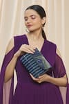 Buy_Durvi_Blue Embellished Persian Gulf Embroidered Clutch With Sling _at_Aza_Fashions