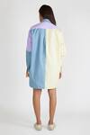 Shop_Deme by Gabriella_Multi Color Cotton Panel Colorblock Shirt_at_Aza_Fashions