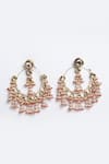 Buy_Dugran By Dugristyle_Gold Plated Pearls, Diamonds, Stones Kundan Chandbali Earrings _at_Aza_Fashions
