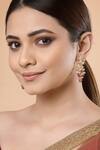 Shop_Dugran By Dugristyle_Gold Plated Kundan Dangler Earrings _at_Aza_Fashions