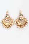 Buy_Dugran By Dugristyle_Blue Kundan Dangler Earrings _at_Aza_Fashions