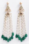 Dugran By Dugristyle_Gold Plated Kundan Pearl Dangler Earrings_Online_at_Aza_Fashions