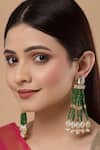 Shop_Dugran By Dugristyle_Gold Plated Kundan Dangler Earrings _at_Aza_Fashions