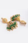 Buy_Dugran By Dugristyle_Gold Plated Kundan Stone Embellished Jhumkas _Online_at_Aza_Fashions