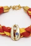 Shop_Dugran By Dugristyle_Gold Plated Sea Shell Twisted Bracelet _Online_at_Aza_Fashions