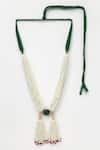 Shop_Dugran By Dugristyle_Green Pearls Embellished Necklace _at_Aza_Fashions