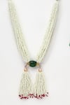 Buy_Dugran By Dugristyle_Green Pearls Embellished Necklace _Online_at_Aza_Fashions