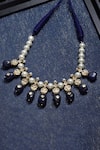 Buy_Dugran By Dugristyle_Gold Plated Kundan Pearl Embellished Necklace _Online_at_Aza_Fashions