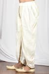 Aryavir Malhotra_White Dupion Silk Draped Dhoti _Online_at_Aza_Fashions