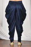 Buy_Aryavir Malhotra_Blue Dupion Silk Draped Dhoti _Online_at_Aza_Fashions