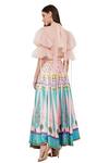 Shop_Limerick by Abirr N' Nanki_Off White Habutai Silk Printed Miniature Rajasthan Painting Diana Skirt _at_Aza_Fashions