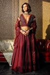 Buy_Jade by Monica and Karishma_Embroidered Lehenga Set_at_Aza_Fashions