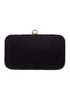 Shop_Lovetobag_Black Dilara Velvet Monogram Box Clutch _at_Aza_Fashions