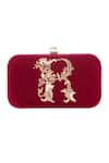 Buy_Lovetobag_Red Dilara Embellished Box Clutch _at_Aza_Fashions